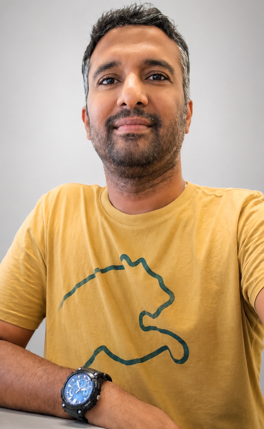 Portrait of Sundar, founder of Sundar Design Studio