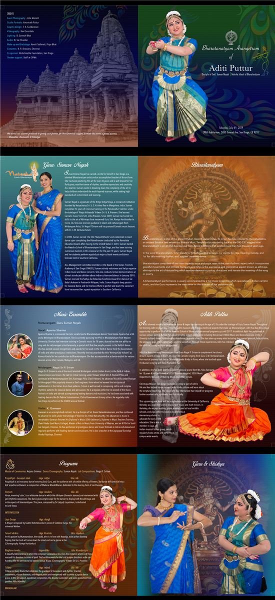 Aditi's Arangetram Brochure