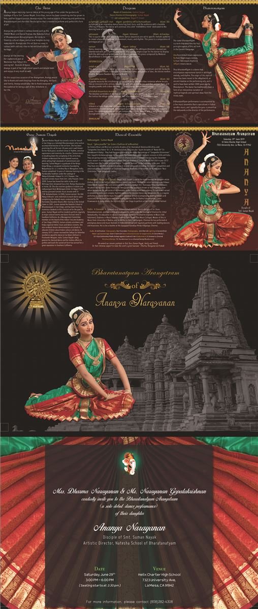 Ananya's Arangetram Brochure