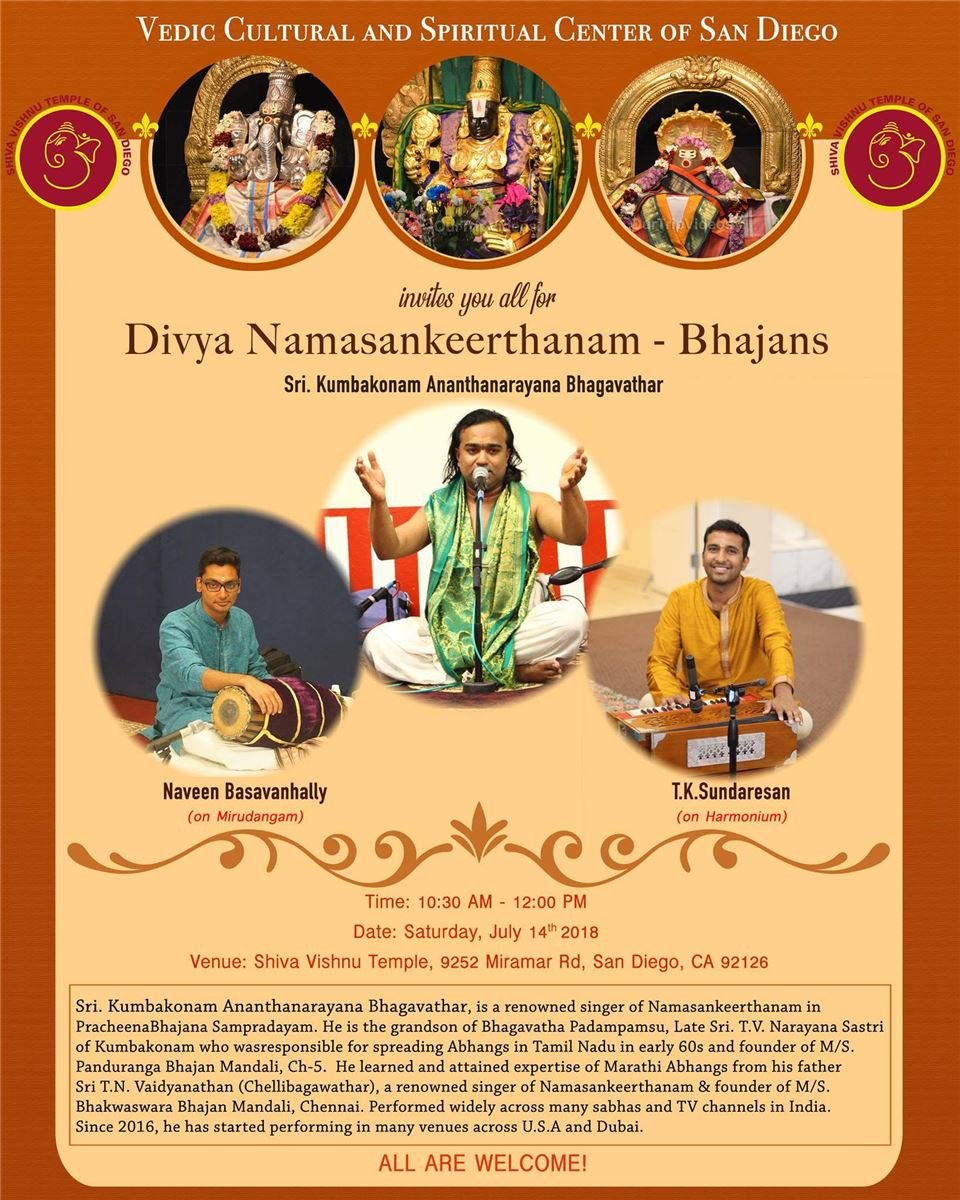 Divya Namasankeerthanam Bhajans Flyer