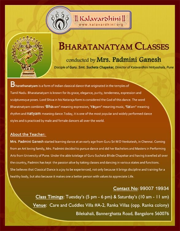 Bharatanatyam Class