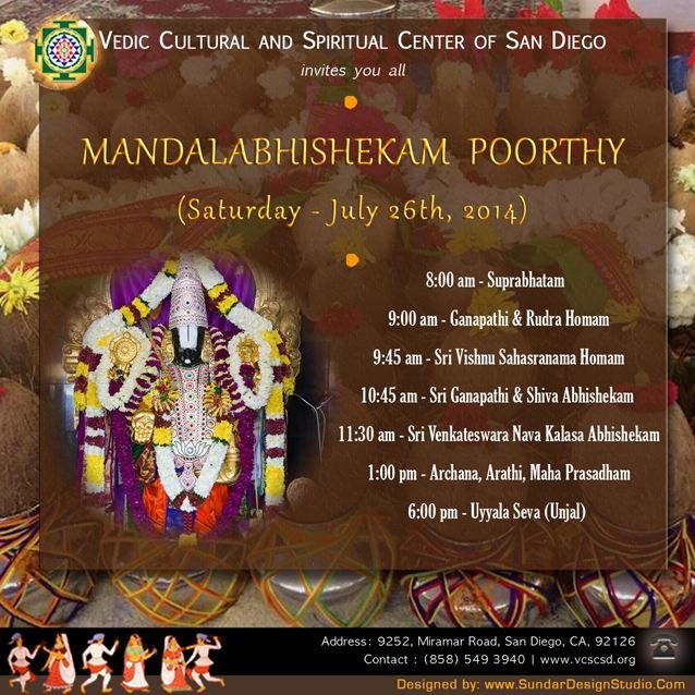 VCSCSD MandalabhishehamPoorthy